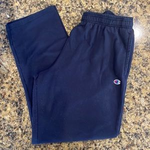 💜 Champion‎ Dark Navy Blue Fleece Open Bottom Pant Size XL